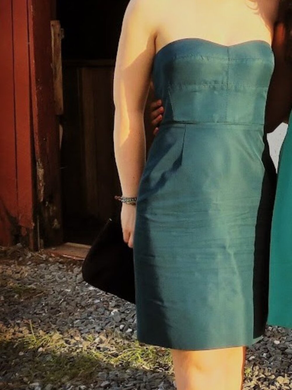 J. Crew strapless dress in Teal